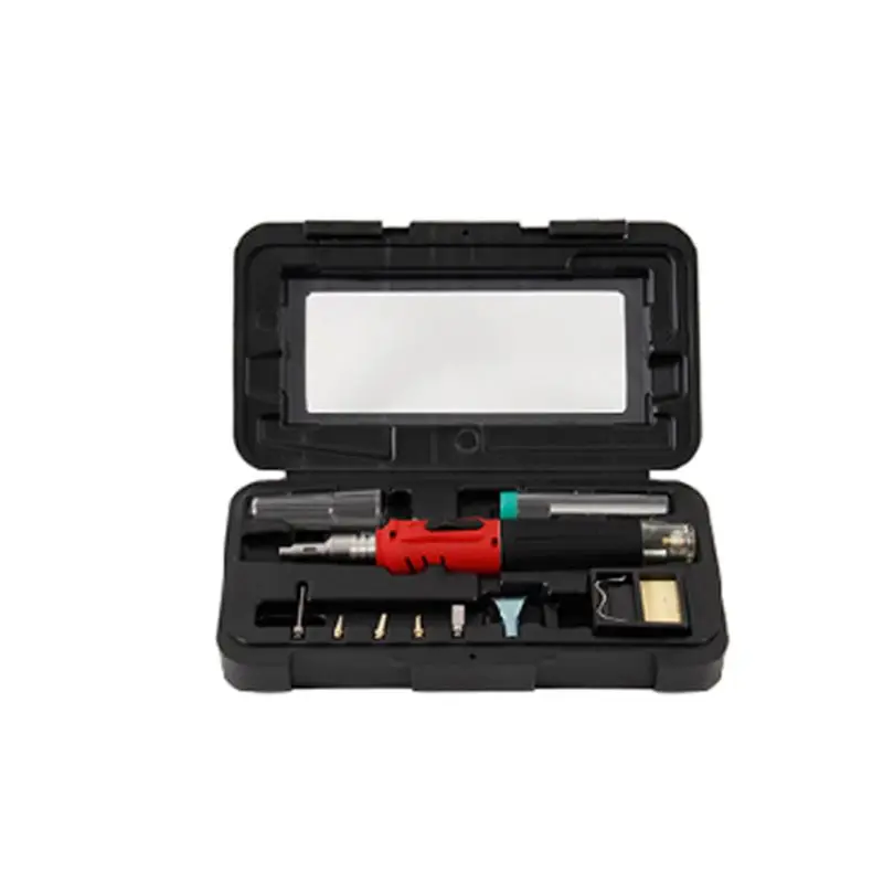 10-In-1 Gas Soldering Iron Case Set Multifunction HS-1115K Butane Lighter Spray Set Welding Equipment