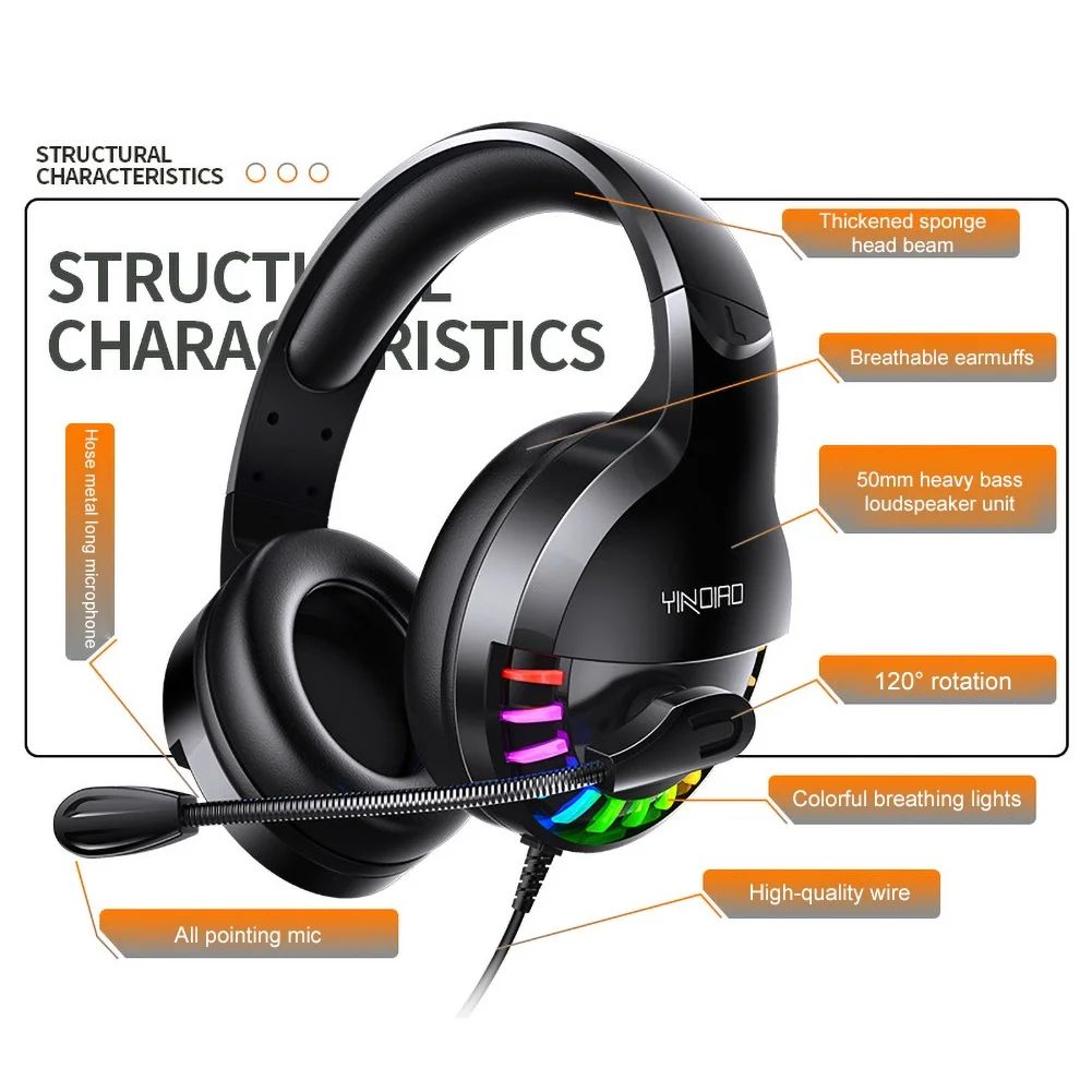 PS4 Gaming Headphones Gamer 7 1 Surround Sound USB 3 5mm Wired RGB Light Game Headphones with Microphone for Xbox One PS4 Table