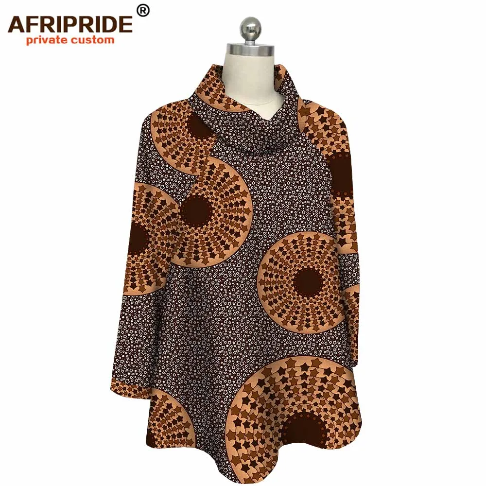 Африканский Анкара печати Блузка для женщин AFRIPRIDE индивидуальные запястье рукава с отложным воротником Женская блузка хлопок церкви A1922004 - Цвет: 311X