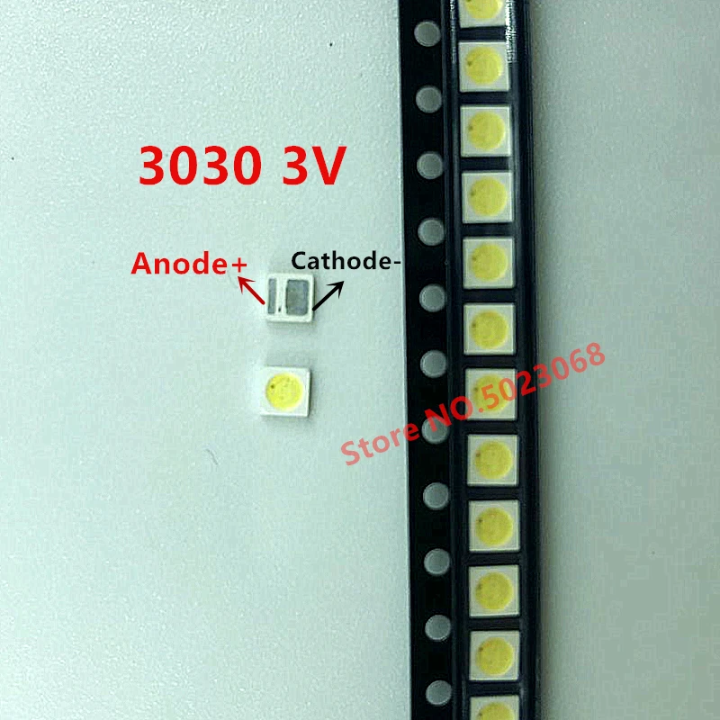 лампа диодная СВЕТОДИОД SMD диод 3030 3В 1 6 Вт оригинальный для Led TV EVERLIGHT ремонт с