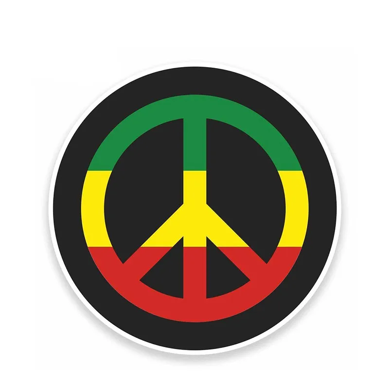

DAWASARU Peace Symbol Sticker Car Hippy Laptop Decal Camper Flower Graffiti Helmet Bumper Laptop Car Styling Decal 13CM*13CM