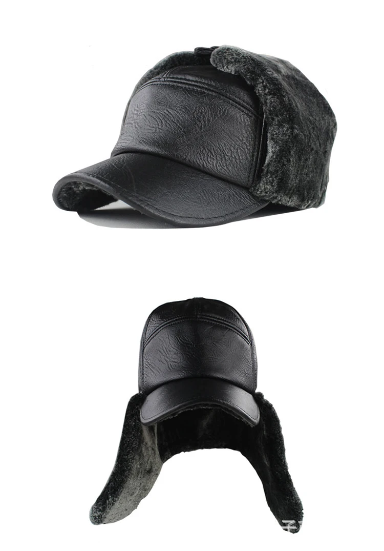 RoxCober Army Military Bomber hats Pilot Trapper шапка авиатора кожаная зимняя шапка-ушанка теплая Бейсболка зимние шапки шапка