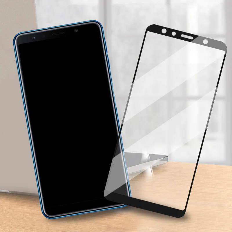 Для samsung Galaxy A8 A6 Plus 2018 полное покрытие экрана протектор для A7 2017 Закаленное стекло