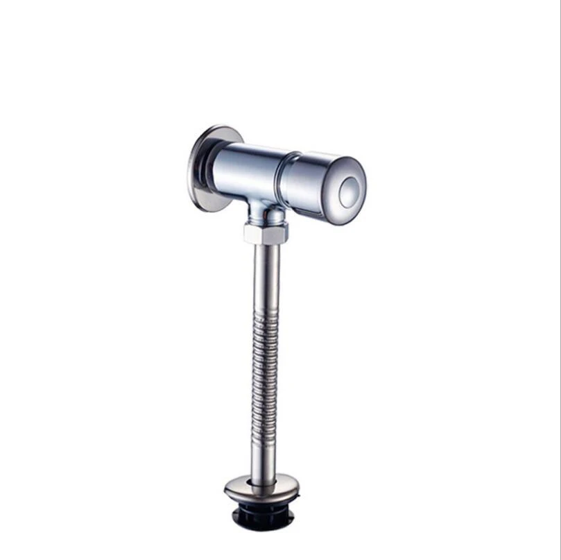 Toilet Brass Push Button Urinal Flush Valve With Polished Chrome