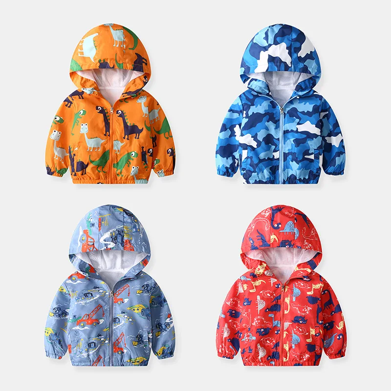 

Spring Autumn of 2019 Boy Jacket Hooded Cartoon Fashion Outdoor Children Coat kids Sports Clothes Children's Wear