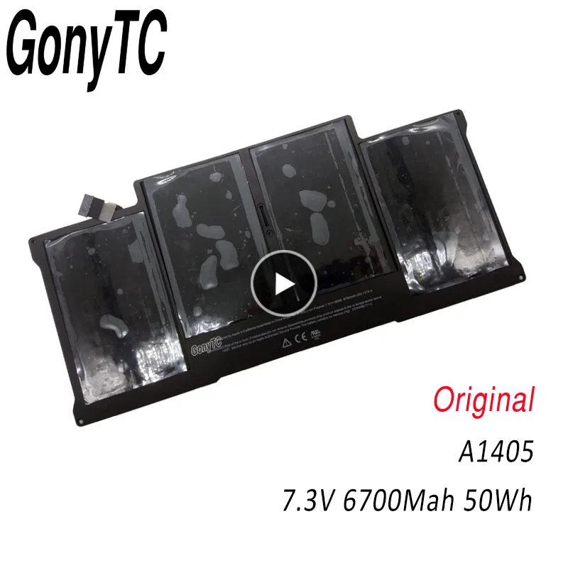 GONYTC A1405 Аккумулятор для ноутбука Apple MacBook Air 1" A1466 2012 год A1369 2011 производство