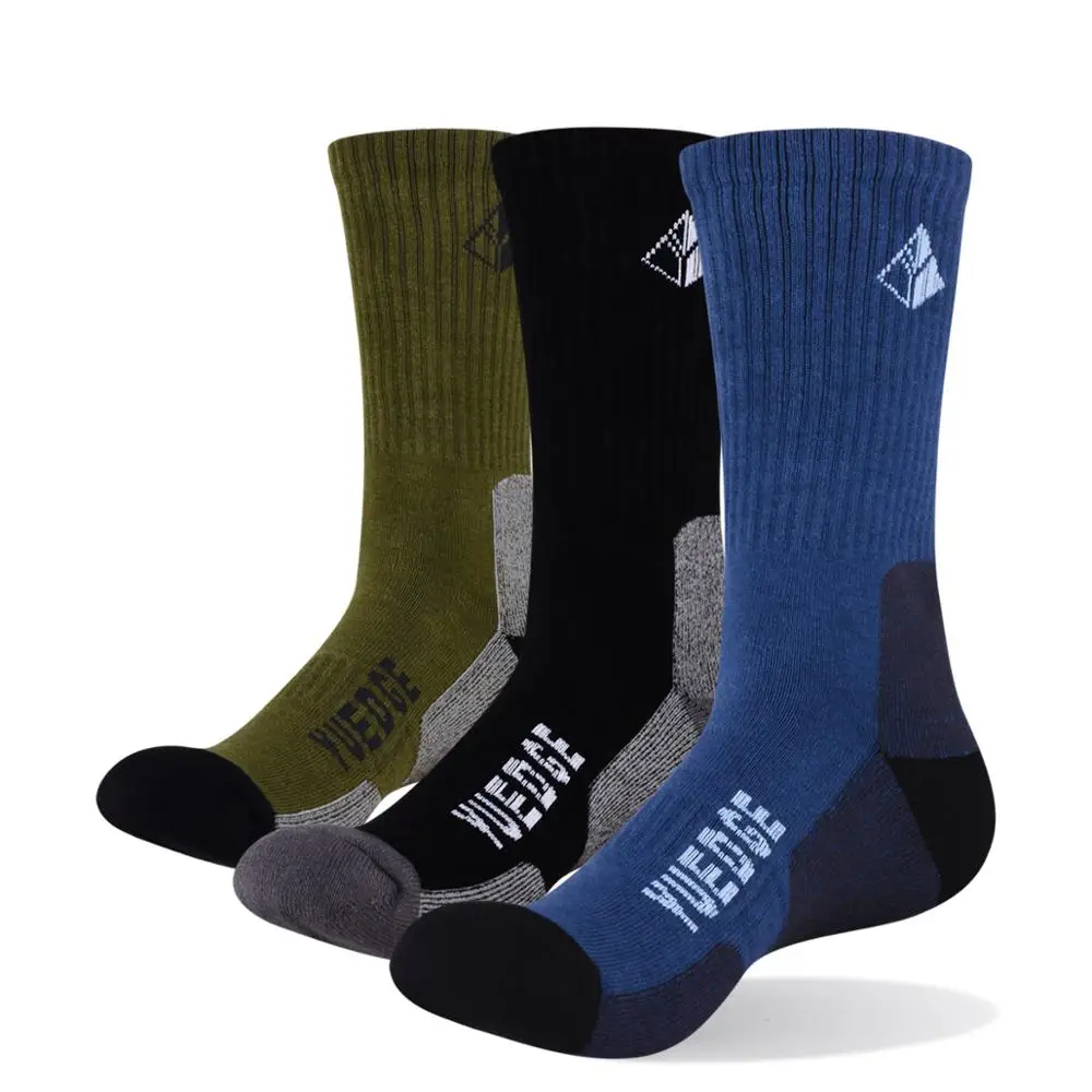 Multi color YUEDGE/3 пары мужских носков, мужские компрессионные длинные носки в стиле Харадзюку, деловые Повседневные Мужские модельные носки для подарка, большие Size38-46 - Цвет: Multi color