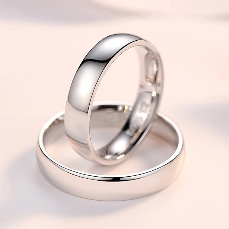Ring 925 Sterling Silver Couple Ring Wedding Band Jewelry Anniversary Gift For Lovers Women Men