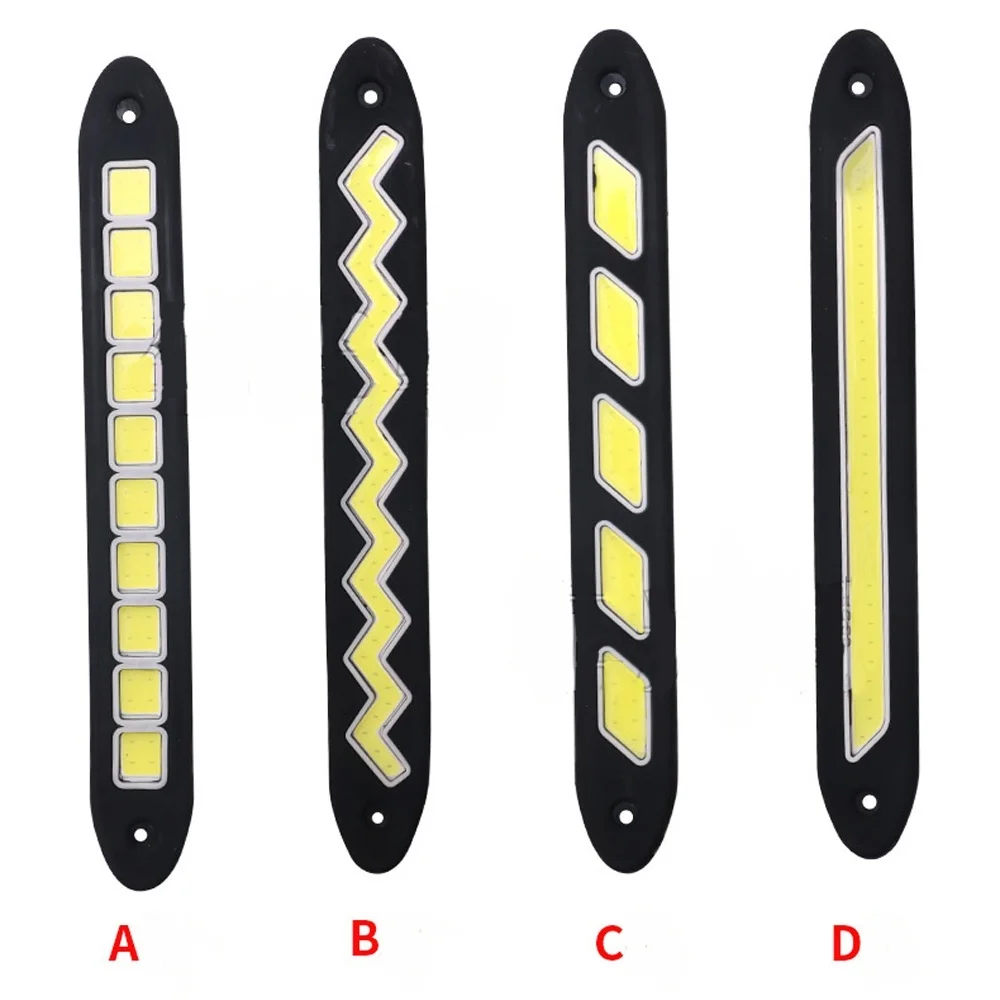 

2pcs Car Styling Day Running Light drl Waterproof COB Day Time Working Lights Flexible LED DRL Lamp For Car driving White