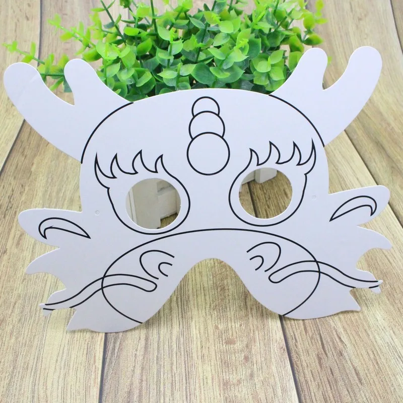 14 Дети DIY цветные Мультяшные животные картина маска Дошкольное граффити искусство ремесла игрушки творческие Рисование игрушки подарок для детей Дети - Цвет: 14