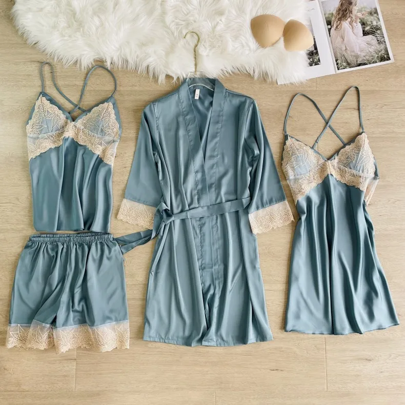 

Пикантный женский халат, пижамный комплект, кружевное кимоно из вискозы, халат, Пижамный костюм, весенний халат для невесты, женское нижнее белье, одежда для сна, домашняя одежда