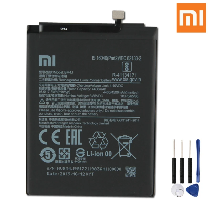 

Xiao Mi Original Replacement Phone Battery BM4J For Xiaomi Redmi Note 8 Pro BM4J Authenic Rechargeable Battery 4500mAh
