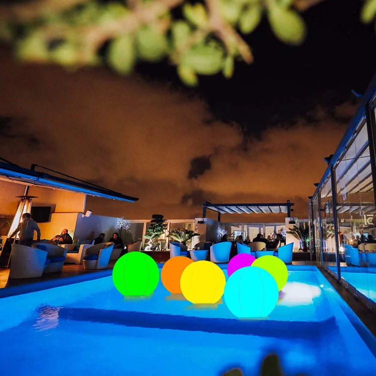 Party Decorations Swimming Pool Toys Glowing Ball Inflatable LED Glowing Beach Ball Water Play Equipment Entertainment