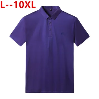 

8XL 6XL 5XL 4X Top quality crocodile Summer New Men's short sleeve polo shirts cotton casual solid colour men tees fashion homme