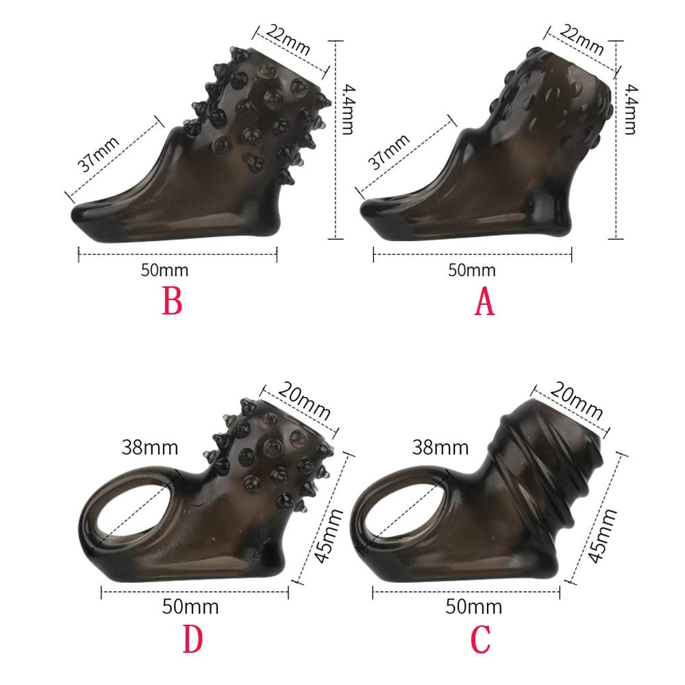 Men Delay Lock Sperm Fine Condom Threaded Enhancer Ring Penis Extender Sleeve Erection Dick Cock Ring Sex Toys For Men Intimate (7)