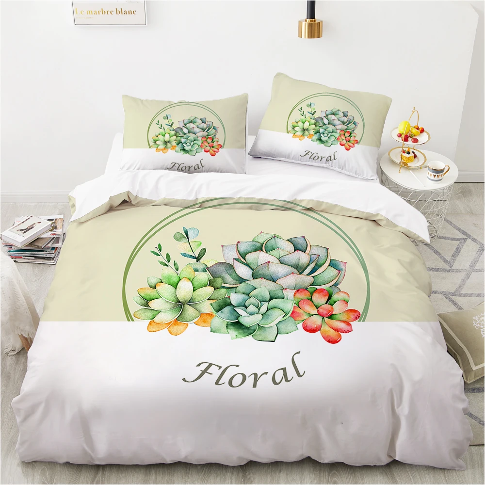 

Bedding set King Queen Euro Duvet cover set pillow case Bed linens Quilt cover euro 220x240 240x260 Nordic simple Floral