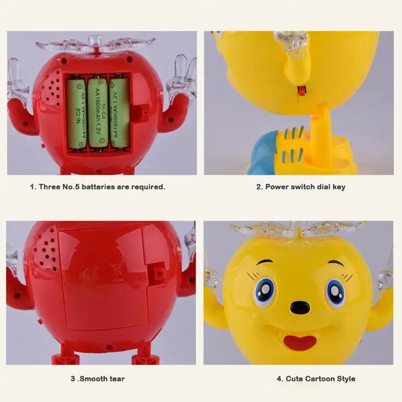 Электрические танцевальные игрушки мультфильм яблоко форма освещение качели игрушка детский подарок