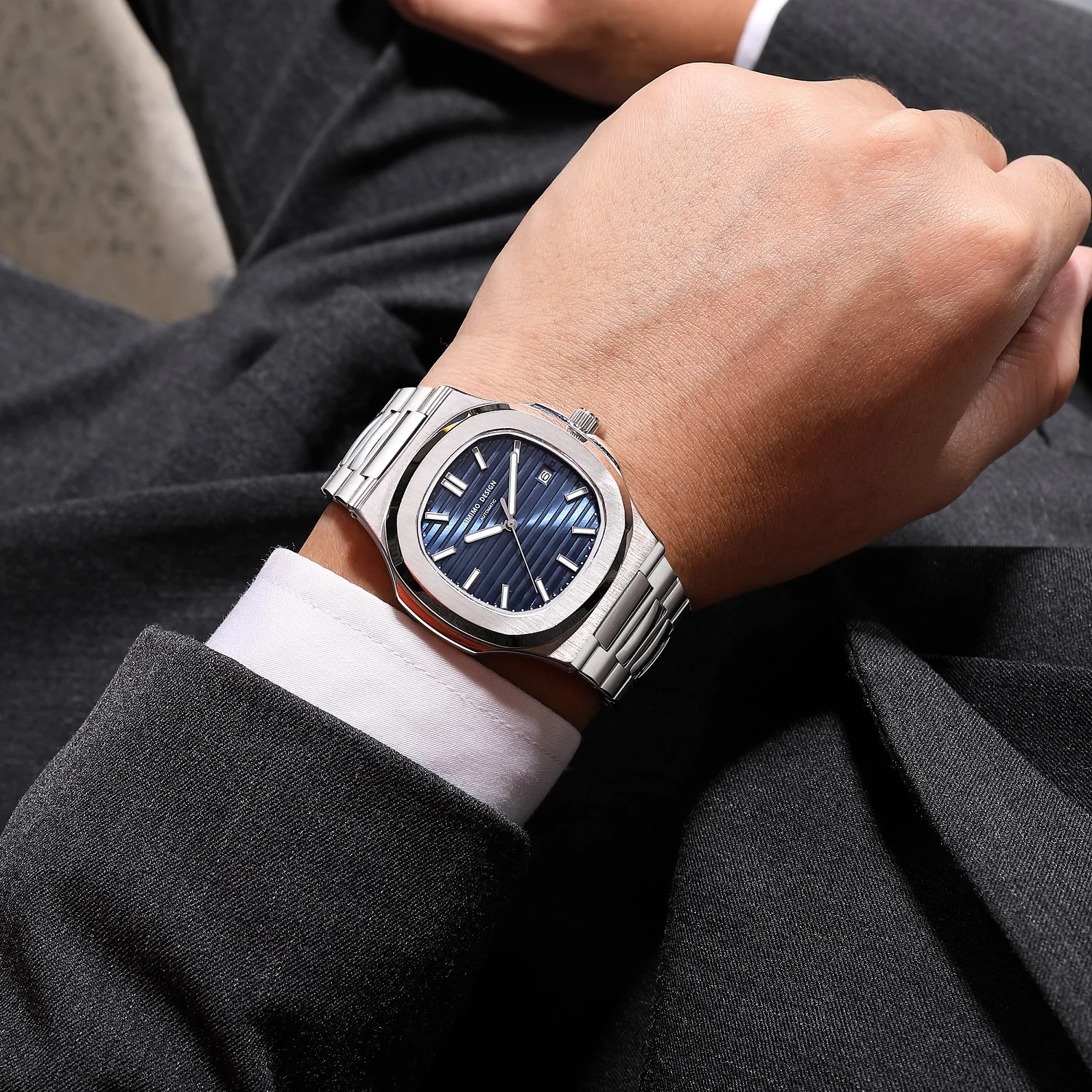 Japan MIYOTA 8215 Movement Watches Man Sapphire Crystal Screw Crown10Bar Waterproof Automatic Mechanical AIMIMO DESIGN Man Watch