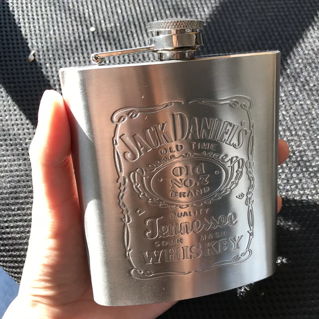 Leather Printed Hip Flask 8