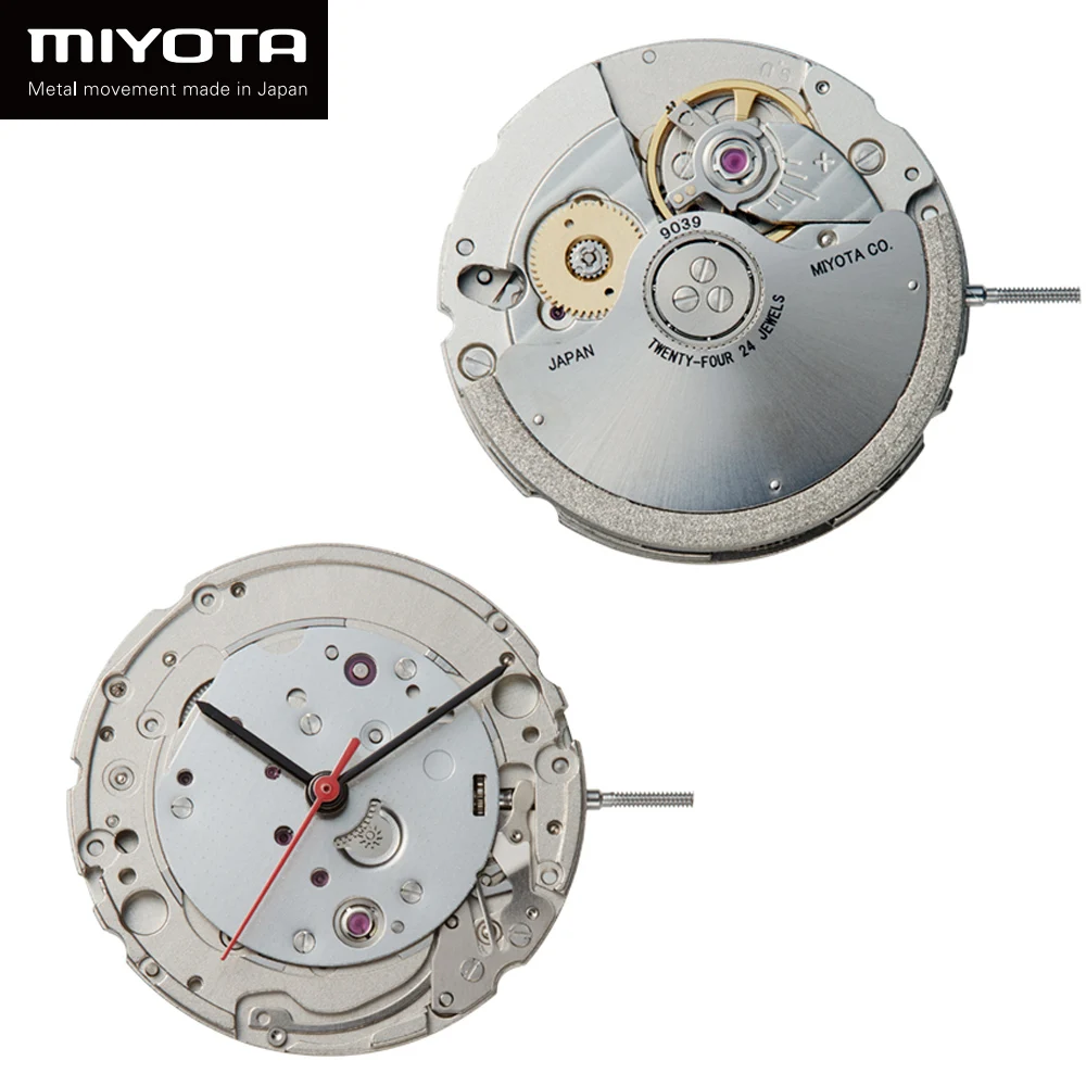 

MIYOTA Original Japan 9039 Automatic Movement Self-winding Mechanical 24 Jewels Steel Skeleton Clock Replacement Parts
