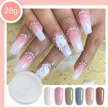 Like акриловая система для ногтей 28 мл пигментная пудра прозрачный белый натуральный сухой акриловый цветной порошок для ногтей блеск и пудра