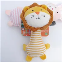 orange lion Детские руки захват плюшевый колокольчик рука мультфильм детская палочка пинч развивающие игрушки От 0 до 1 года - Цвет: orange lion