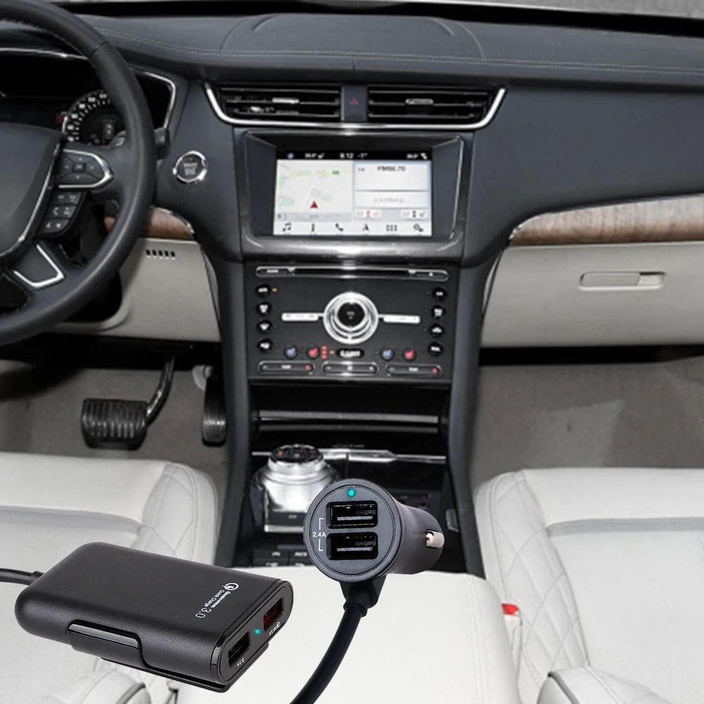 8A/36 W QC 3,0 Автомобильное быстрое переднее заднее зарядное устройство для телефона 4 USB порта адаптер для быстрой зарядки для iPhone huawei высокое качество