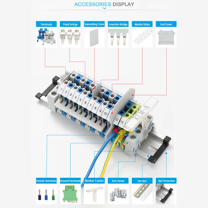 10 шт. UKKB-5 эквивалент Феникс двухуровневый din-рейку винт Соединительный клеммный блок с 2 уровня 4 проводников разъем