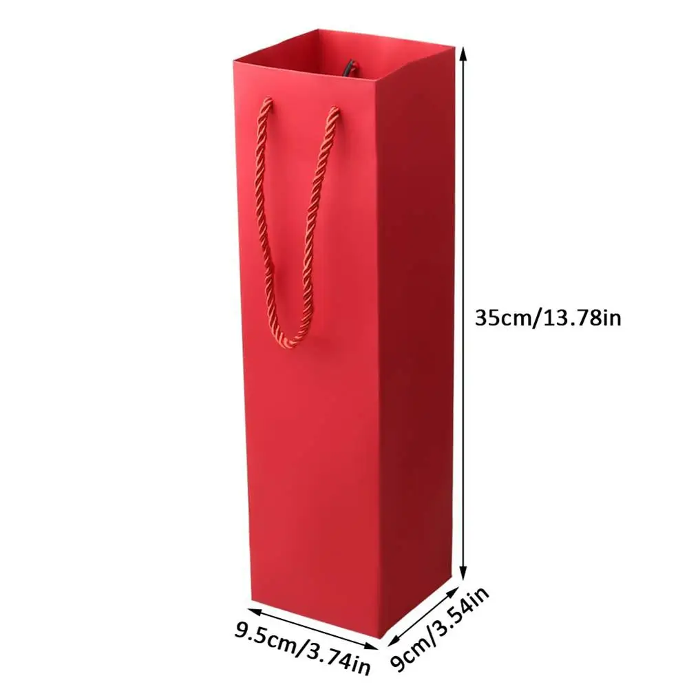 10pcs Wine Gift Bags Wine Bottle Package Paper Bag with Hangle Portable Wine Carrier Wine Holder Tote Bag For Xmas Party Favor