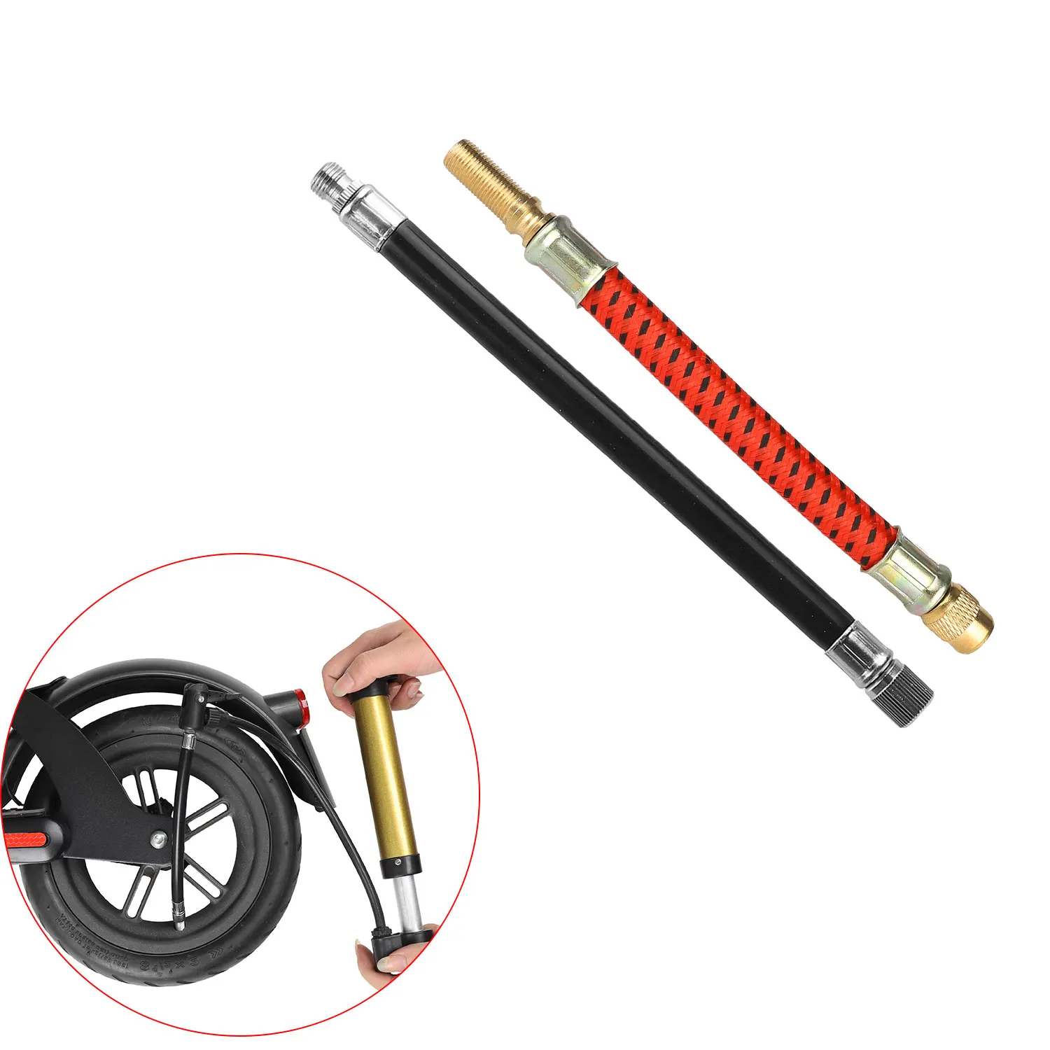 1Pc Estendere L'Ugello Dell'Aria Di Gonfiaggio Per Xiaomi M365 Pompa Per Scooter Elettrico Adattatore Per Tubo Flessibile Valvola A Spillo Air Bed Pne