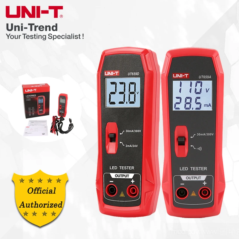 

UNI-T UT659A/D handheld LED tester; single LED lamp bead/LCD TV backlight/light bar/tube tester
