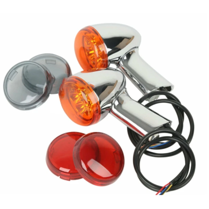 

Rear Turn Signals Lights Indicator Amber for Sportster XL883 1200 92-Up