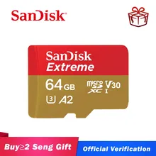 Sandisk Flash bellek kartı U3 V30 160 MB/s Class10 aşırı artı microSD UHS-I kart A2 64GB 128GB 256G flaş hafıza kartı TF kartı