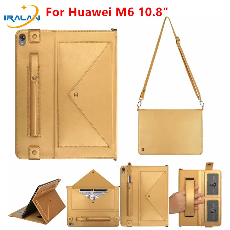 Новый чехол для huawei Mediapad M6 10,8 дюймов SCM-W09 SCM-AL09 с держателем карандаша чехол для huawei M6 10,8 чехол-подставка Funda + пленка + ручка