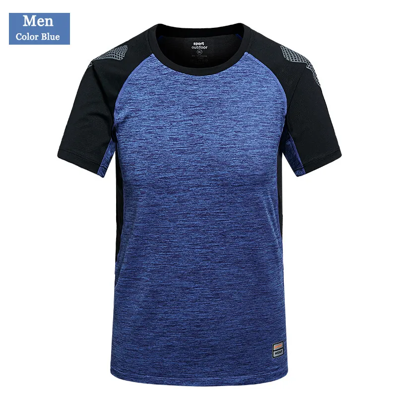 PEILOW, большие размеры L~ 5XL, 6XL, брендовые Топы И Футболки, быстросохнущие, облегающие, высокое качество, футболка, мужская спортивная одежда, футболки с коротким рукавом - Цвет: color blue