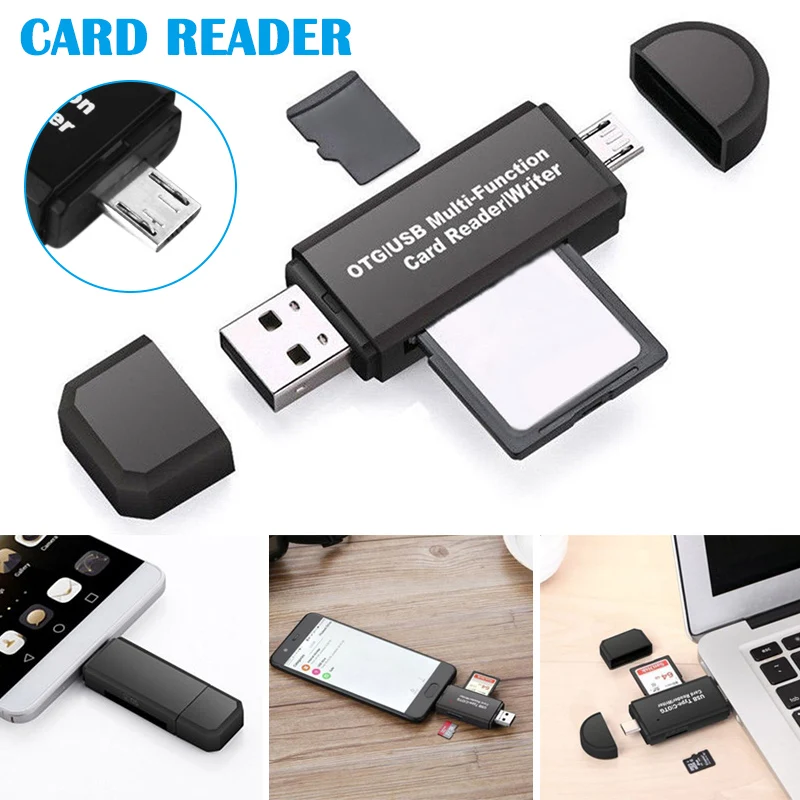SD кард-ридер микро USB OTG к USB 2,0 Многофункциональный 3 в 1 адаптер для ноутбука Android телефон новое поступление
