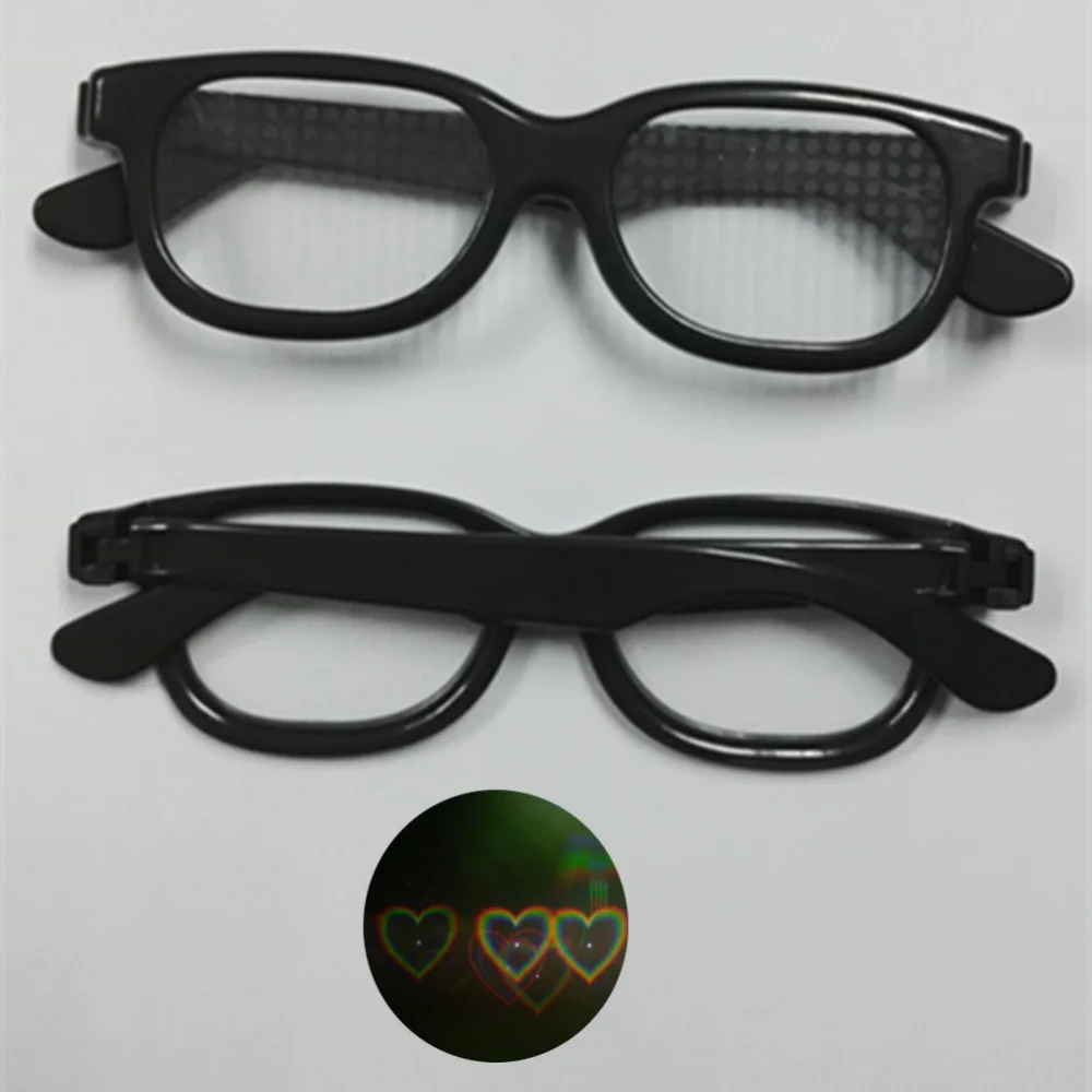Пластиковые дифракционные очки в форме сердца, 2 шт. в упаковке-увидеть сердца! 3D рейв призматические очки для фейерверков EDM фестиваль светильник меняющиеся очки