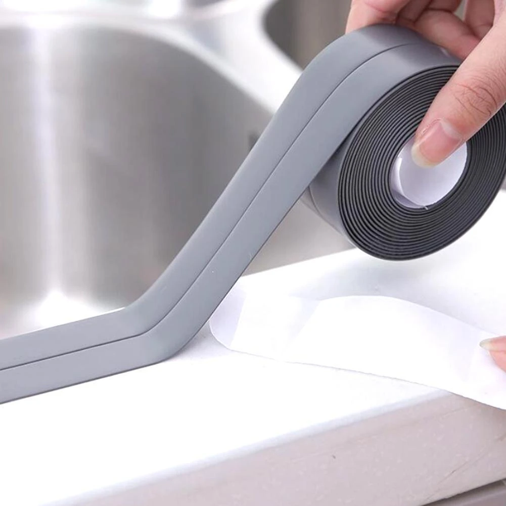 Self Adhesive PVC Tape Strip Sticker Bathroom Kitchen Sink Wall Waterproof Craft 