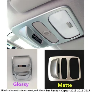 

Top Car Inner Cover Stick ABS Chrome Front Head Read Reading Switch Light Lamp Frame Trim For Renault Captur 2015 2016 2017 2018