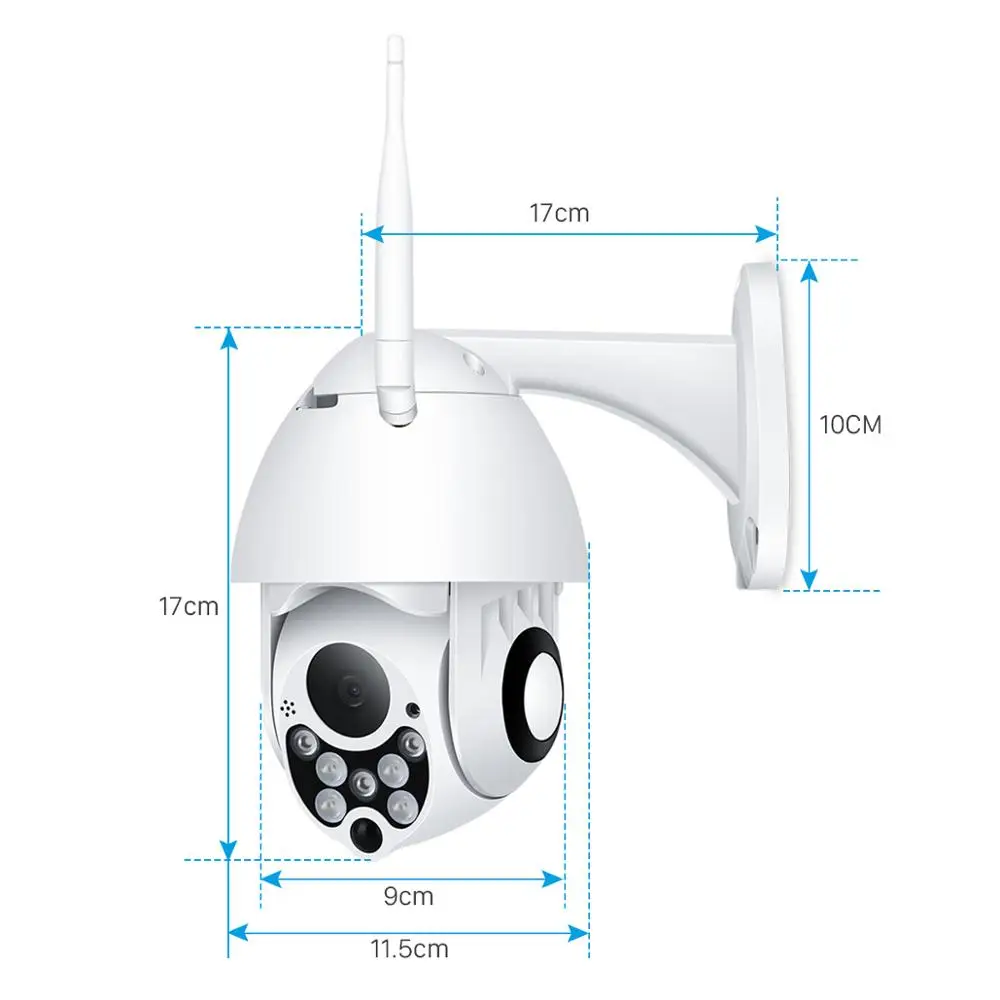 BESDER 4X цифровой зум 1080P PTZ скоростная купольная Wifi камера IP66 Водонепроницаемая