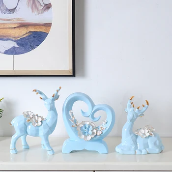 

Home Christmas decorations ceramic deer ornaments living room TV cabinet wine cabinet decoration furnishings porch wedding gift