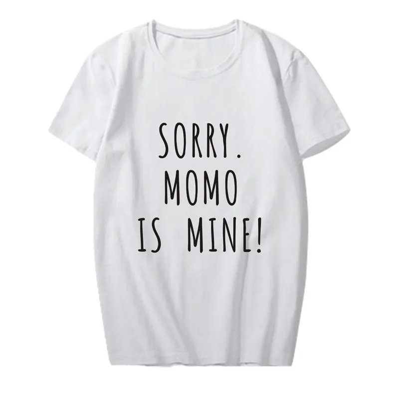 TWICE SORRY IS MINE MOMO TZUYU MINA NAYEON футболка с короткими рукавами и круглым вырезом Kpop унисекс свободная футболка футболки для влюбленных PT1165 - Цвет: White MOMO