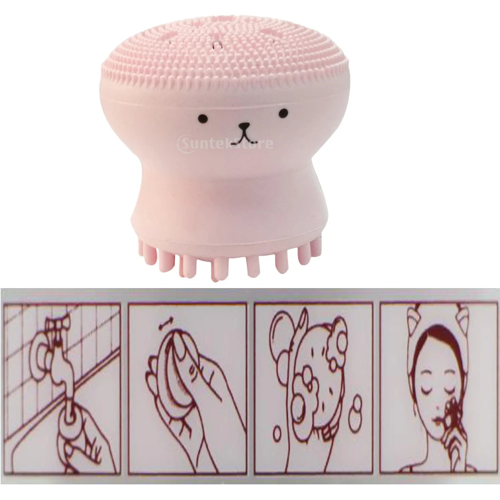 Cute&Clever Octopus-shaped Replacement Facial Skin Care Washing Face Brush Great Gift for Your Mother&Girlfriend.