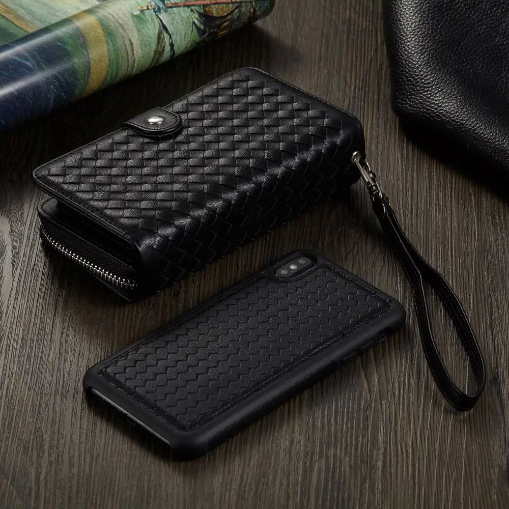 KISSCASE бизнес кошелек телефонные чехлы для samsung Galaxy Note 9 8 чехол металлическая молния кожаный чехол для samsung S8 S9 S10 Plus чехол