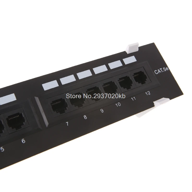 12 портов CAT5 CAT5E Патч-панель RJ45 сетевое настенное крепление в стойку кронштейн Au13 19 Droship