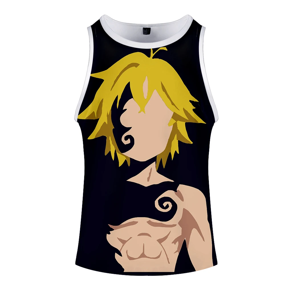 The Seven Deadly Sins майка с 3d принтом модный Баскетбол хипстер удобные летние с круглым вырезом летние без рукавов для мужчин/женщин
