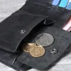 S.WORKER Vintage Men's Classic Genuine Leather Wallet Credit Cards Holder Pocket Purse Cowhide Leather Retro Style Handmade 4