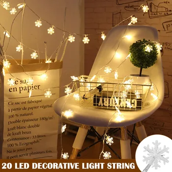 

Hot 20LEDs Christmas Snowflake String Light Party Birthday Festival Decor Light String PLD