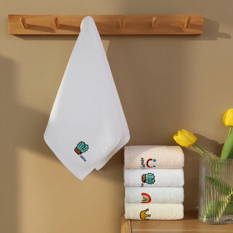 

Cartoon Hand Towels Face Towel Absorbent Bathroom Home Towels For Kitchen Thicker Quick Dry Cloth For Cleaning Children Towel