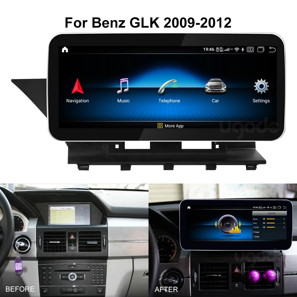 Qualcomm 2009-2012 GLK Android 9,0 экран автомобильный gps навигация Мультимедийная система музыкальный видео плеер для Benz GLK NTG4.0